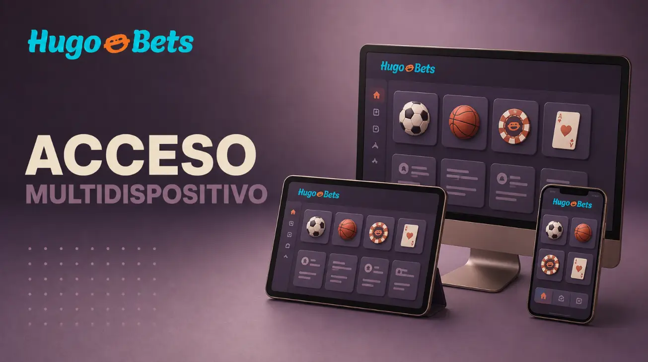 Acceso a HugoBets desde Celular Tablet y Computadora